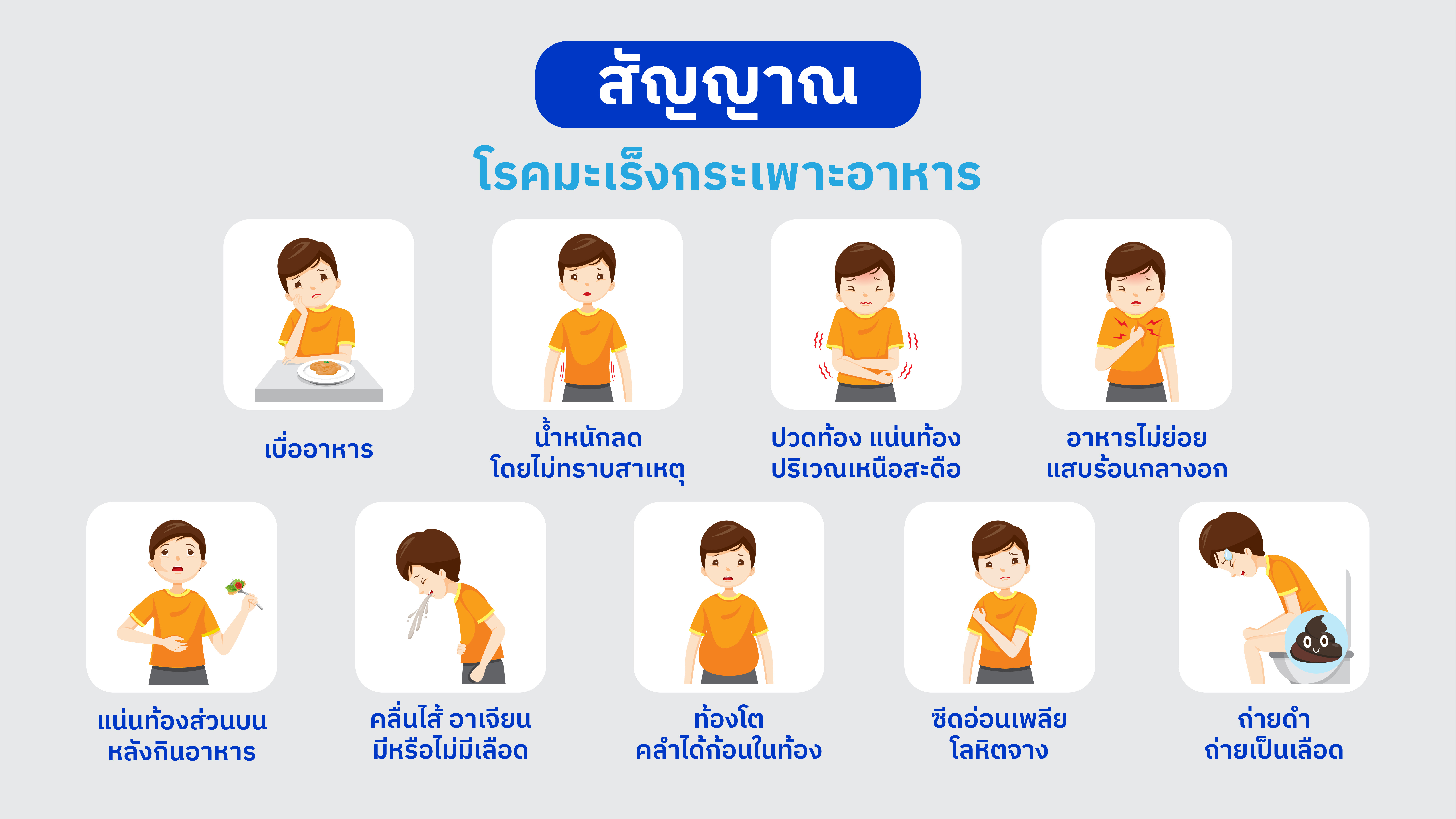 มะเร็งกระเพาะอาหาร อาการ