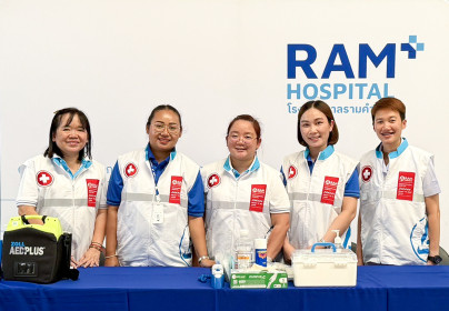 รพ.รามคำแหงร่วมสนับสนุนหน่วยปฐมพยาบาลและบริการรถฉุกเฉินในกิจกรรม Swish Combine Challenge