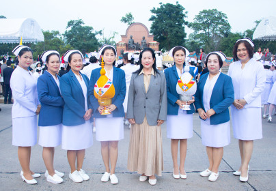 รพ.รามคำแหง ร่วมพิธีวางพานพุ่มถวายราชสักการะสมเด็จพระศรีนครินทราบรมราชชนนี เนื่องในวันคล้ายวันพระราชสมภพ ครบ 125 ปี และวันพยาบาลแห่งชาติ