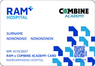 สิทธิประโยชน์บัตรสมาชิก Ram Hospital x Combine Academy สำหรับกลุ่มนักกีฬา Combine Academy